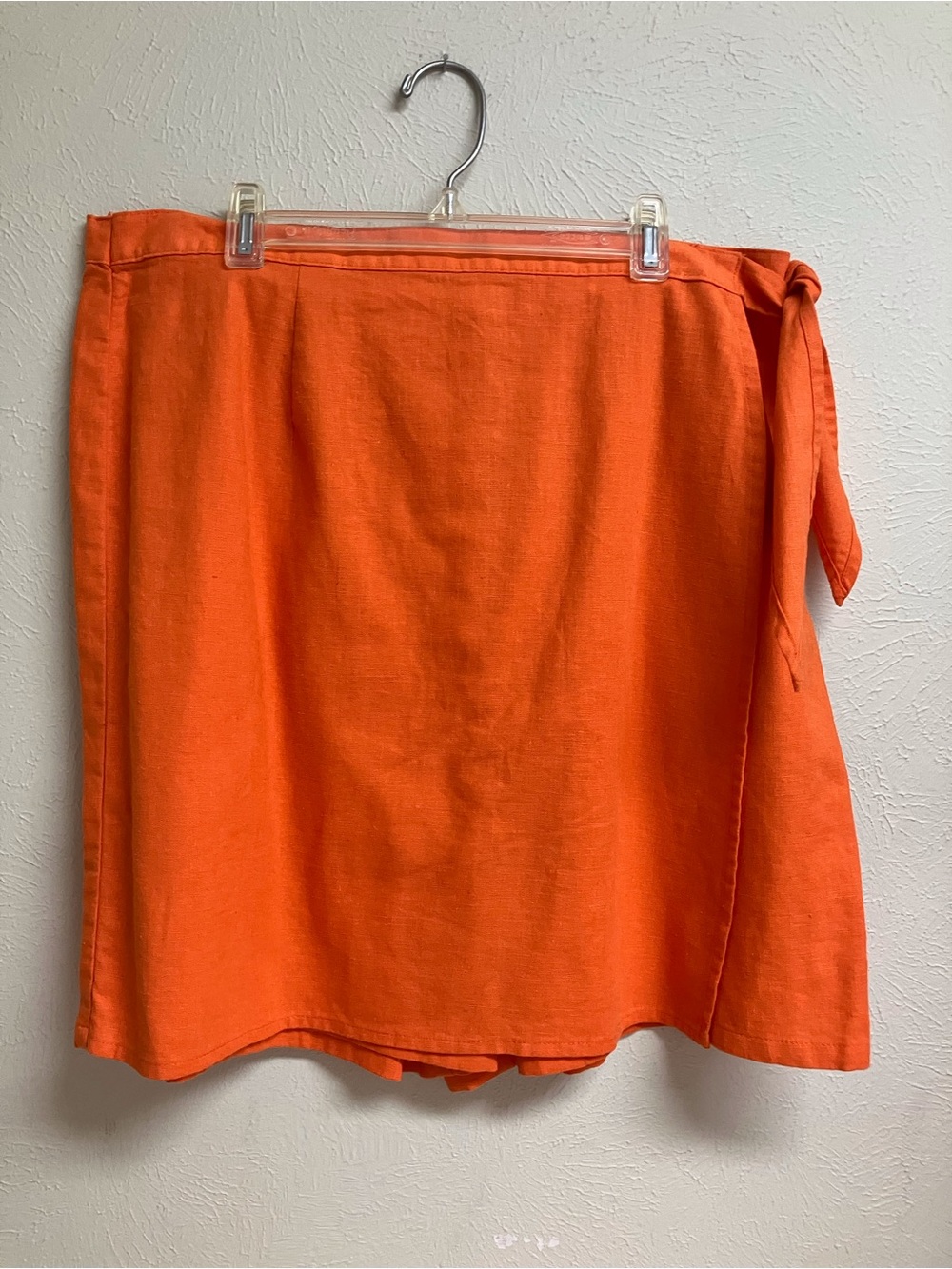 Newport News Bright Orange Tie-Side Skort